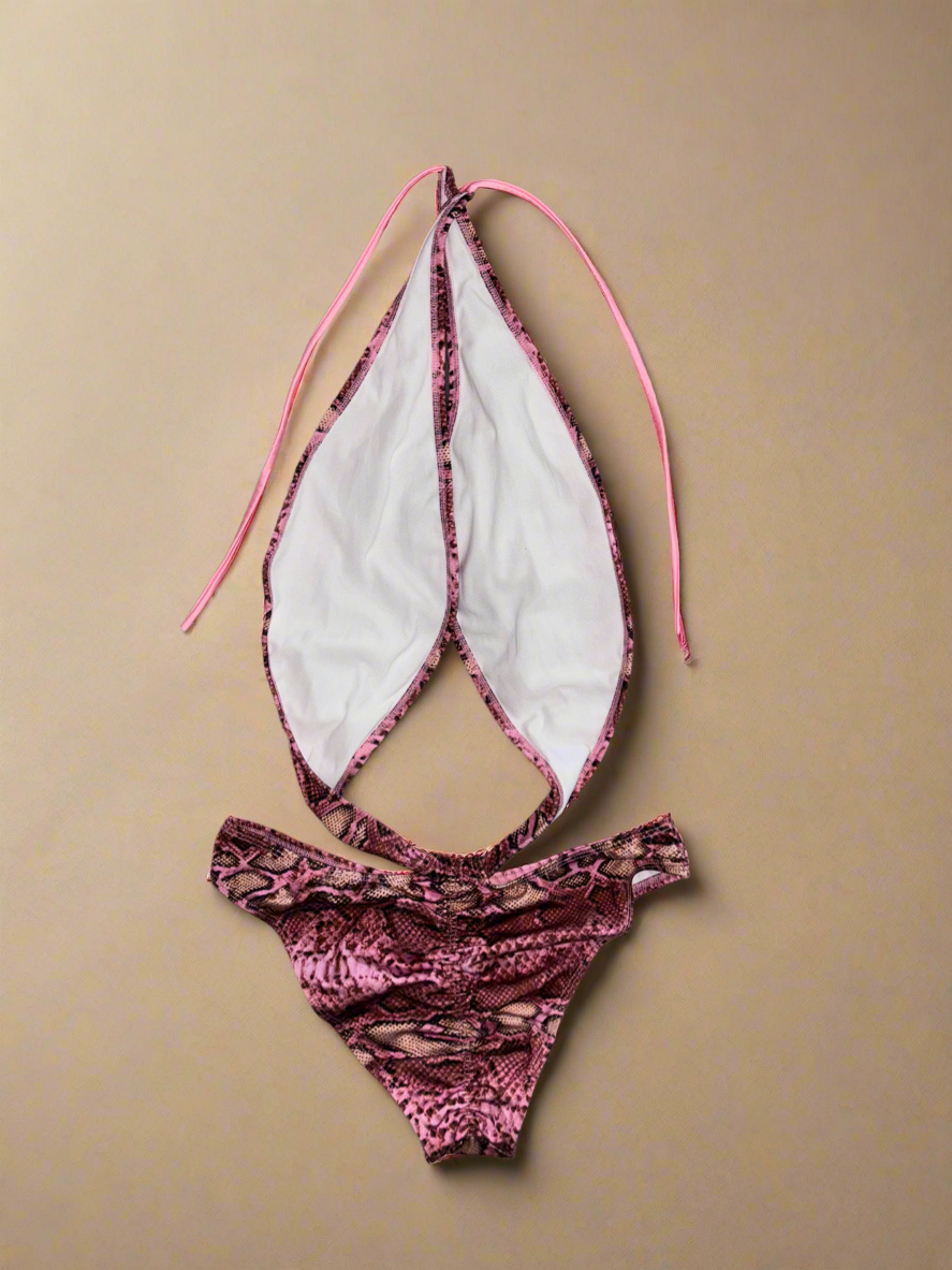 Pink Python Monokini