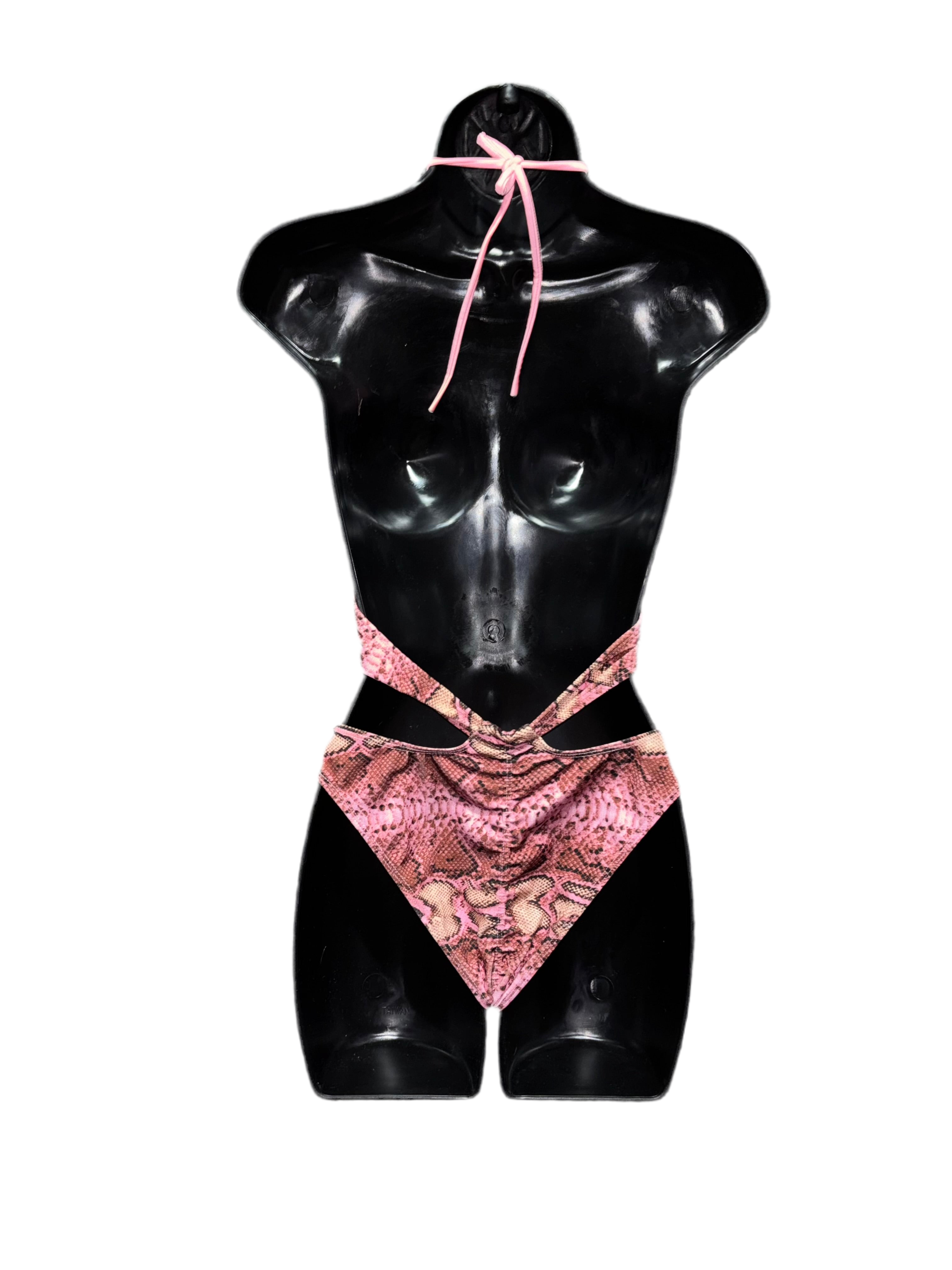 Pink Python Monokini