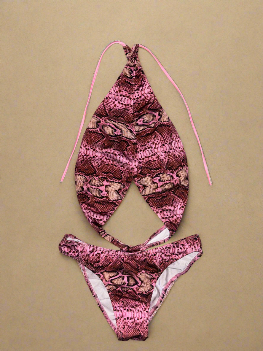 Pink Python Monokini